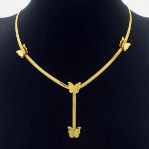 SS Gold-Plating Necklace - KN231163-CM