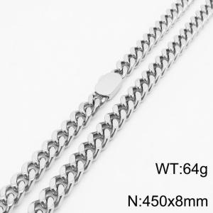 European and American personality trend stainless steel Cuban chain necklace for men - KN231574-Z