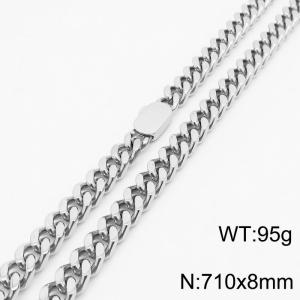 European and American personality trend stainless steel Cuban chain necklace for men - KN231579-Z
