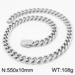 European and American personality trend stainless steel Cuban chain necklace for men - KN231597-Z
