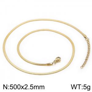 SS Gold-Plating Necklace - KN231713-Z