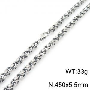Simple ins style stainless steel lobster buckle imperial chain necklace for men and women - KN232012-Z