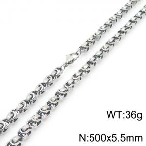 Simple ins style stainless steel lobster buckle imperial chain necklace for men and women - KN232013-Z
