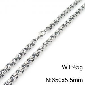 Simple ins style stainless steel lobster buckle imperial chain necklace for men and women - KN232016-Z