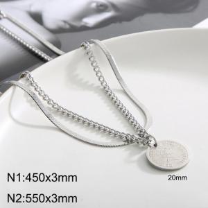 Stainless steel multi-layer necklace pendant - KN232338-Z