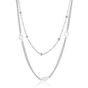 Stainless Steel Necklace - KN232623-WGTY