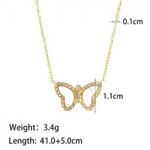 SS Gold-Plating Necklace - KN232682-WGJD