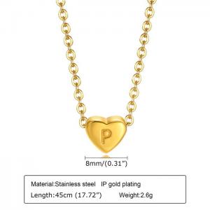 SS Gold-Plating Necklace - KN232724-WGSF