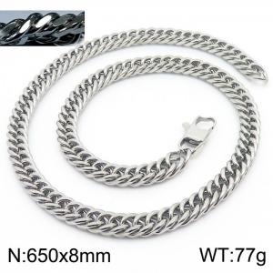 Personality fashion men's stainless steel riding crop chain necklace - KN233092-ZZ