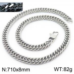 Personality fashion men's stainless steel riding crop chain necklace - KN233093-ZZ