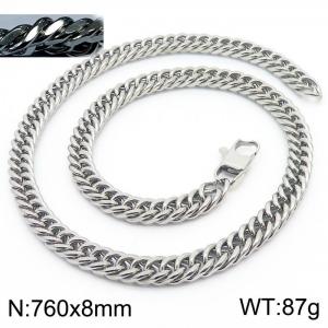 Personality fashion men's stainless steel riding crop chain necklace - KN233094-ZZ