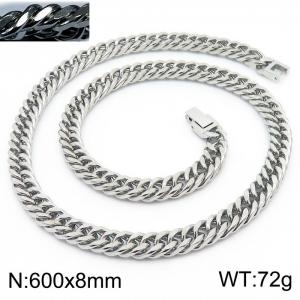 Korean version of personality unisex encrypted riding crop chain jewelry buckle necklace - KN233098-ZZ