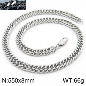 Simple ins style unisex encryption riding crop chain necklace - KN233104-ZZ