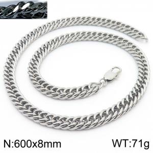 Simple ins style unisex encryption riding crop chain necklace - KN233105-ZZ
