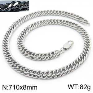 Simple ins style unisex encryption riding crop chain necklace - KN233107-ZZ