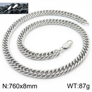 Simple ins style unisex encryption riding crop chain necklace - KN233108-ZZ