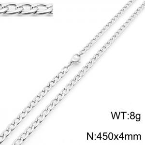 4mm Silver Color Stainless Steel Chain Necklace For Women Men Fashion Jewelry - KN233501-Z