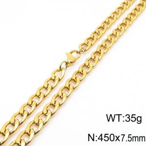 Stylish 7.5mm Stainless Steel Black NK Necklace - KN233607-Z