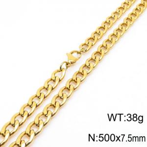 Stainless Steel Cuban Chain Fashion Jewelry Necklace - KN233608-Z