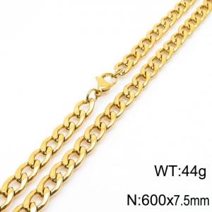 Stainless Steel Cuban Chain Fashion Jewelry Necklace - KN233610-Z