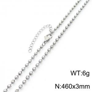 3mm Stainless Steel Chain Bracelet Women Silver Color - KN233866-Z