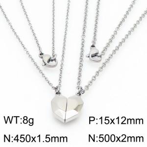 Lover Stainless Steel  Heart Bracelets Women Silver Color - KN233885-Z