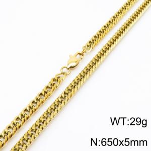 650x5mm Link Chain Necklace Men Women Stainless Steel 304 Gold Color - KN234788-Z