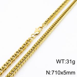 710x5mm Link Chain Necklace Men Women Stainless Steel 304 Gold Color - KN234789-Z