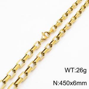 6*450mm Fashion simple handmade accessories stainless steel long box cut edge bracelet - KN234931-Z