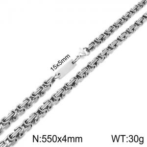 Stainless steel 550x4mm bone segment chain lobster clasp classic do it yourself own silver necklace - KN235398-Z