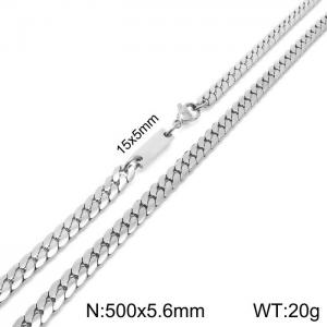 Simple men's and women's 5.6mm stainless steel encrypted NK chain necklace - KN235473-Z