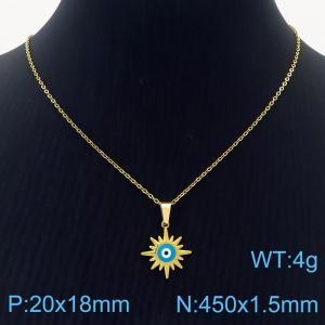 Minimalist and Creative Women's Stainless Steel Suneye Necklace - KN237582-MW