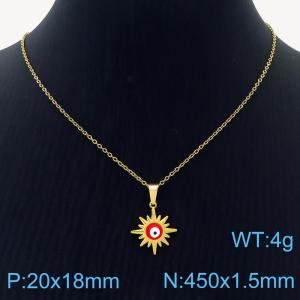 Minimalist and Creative Women's Stainless Steel Suneye Necklace - KN237583-MW