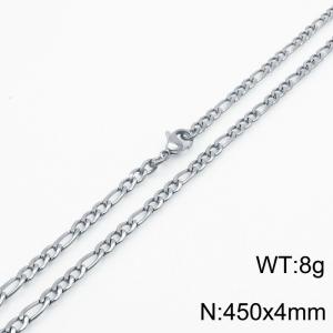Stainless steel 450x4mm3：1 chain lobster clasp simple and fashionable silver necklace - KN237756-Z