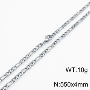 Stainless steel 550x4mm3：1 chain lobster clasp simple and fashionable silver necklace - KN237758-Z