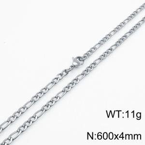 Stainless steel 600x4mm3：1 chain lobster clasp simple and fashionable silver necklace - KN237759-Z
