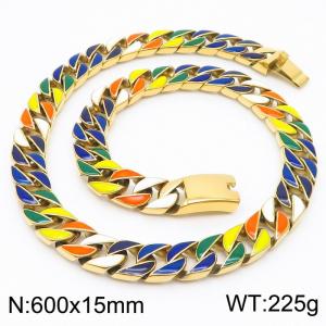 Colored Cuban Necklace - KN237994-KJX