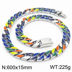 Colored Cuban Necklace - KN237995-KJX
