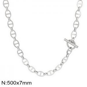 Stainless steel sun shaped chain OT buckle necklace - KN238617-Z