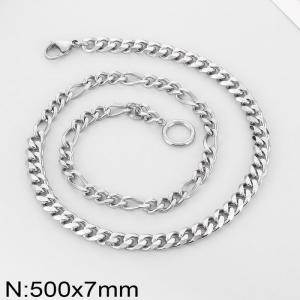 Stainless steel splicing necklace - KN238618-Z