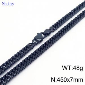 7mm45cm Vintage Men's Personalized Trimmed Polished Whip Chain Necklace - KN239085-Z