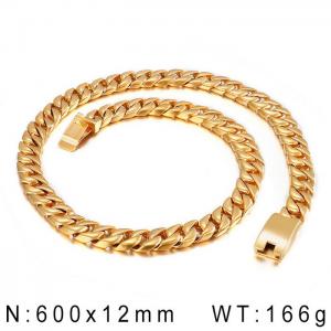 SS Gold-Plating Necklace - KN24603-BD