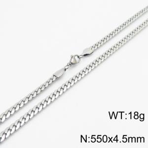 Minimalist Style 550 * 4.5mm Whip Chain Lobster Buckle Steel Stainless Steel Men's Necklace - KN250237-TSC