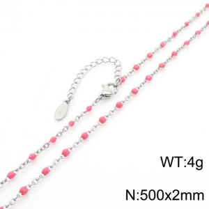 Stainless steel drip necklace - KN250254-Z