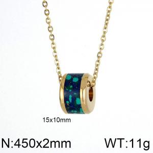 SS Gold-Plating Necklace - KN25096-K