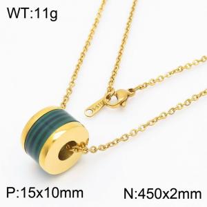 SS Gold-Plating Necklace - KN25234-K