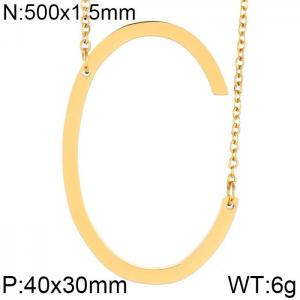 SS Gold-Plating Necklace - KN25646-K