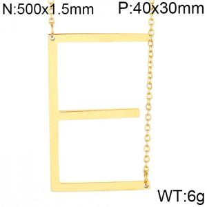 SS Gold-Plating Necklace - KN25648-K