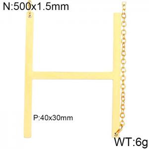 SS Gold-Plating Necklace - KN25651-K