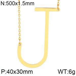 SS Gold-Plating Necklace - KN25653-K